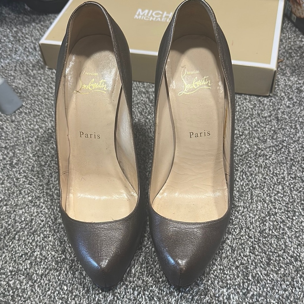 Christian Louboutin Rolando Bronze Heels